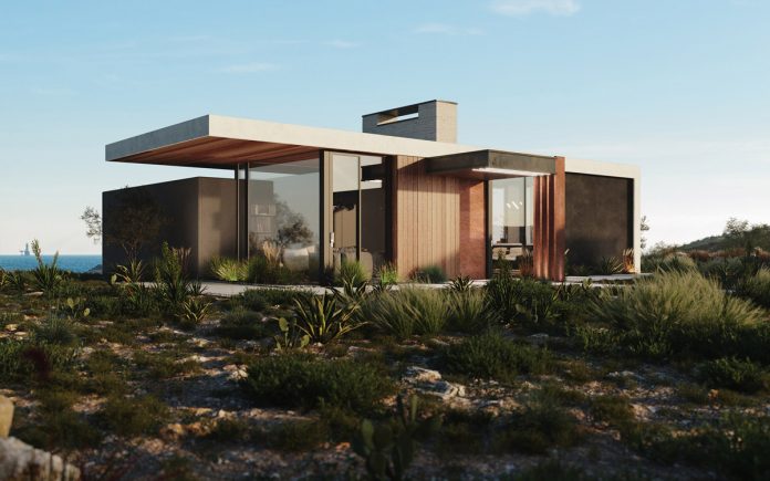 House on a cliff in Portugal by Kerimov Architects