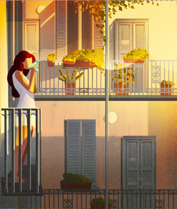 Be my quarantine—impression from 65 days of lockdown illustrated by Marianna Tomaselli.
