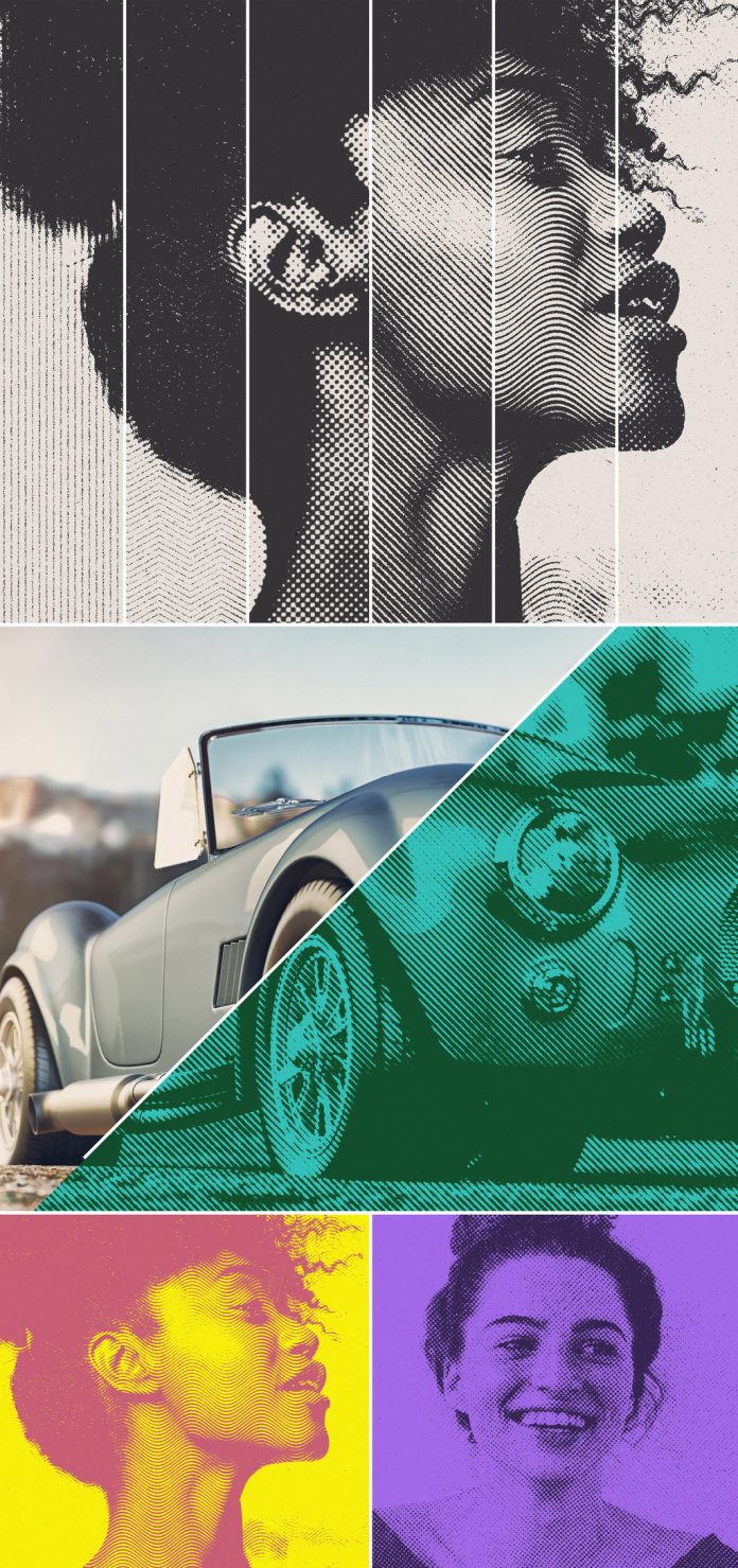 Download Halftone Rasters Set for Adobe Photoshop.