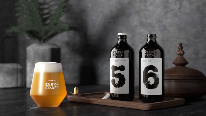 Zebra craft beer branding by Lingyun Creative.