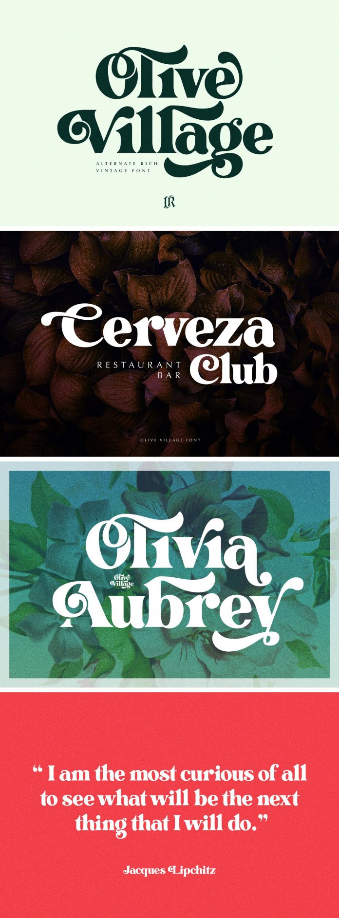 Olive Village Vintage Font by Ivan Rosenberg