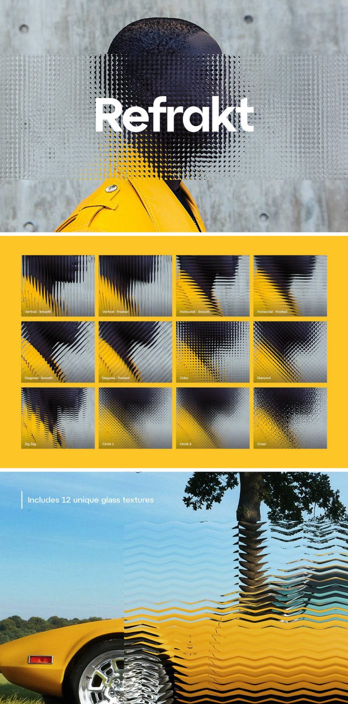 Refrakt - 12 Patterned Glass Effects for Adobe Photoshop