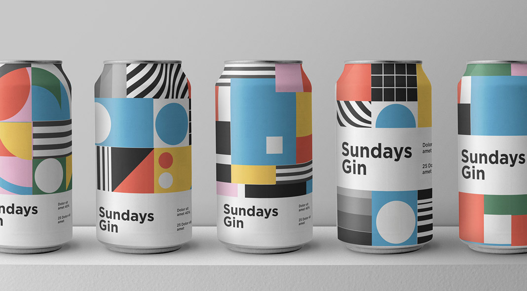 Sundays gin branding by Robert Wiltshire Sundays gin branding by Robert Wiltshire
