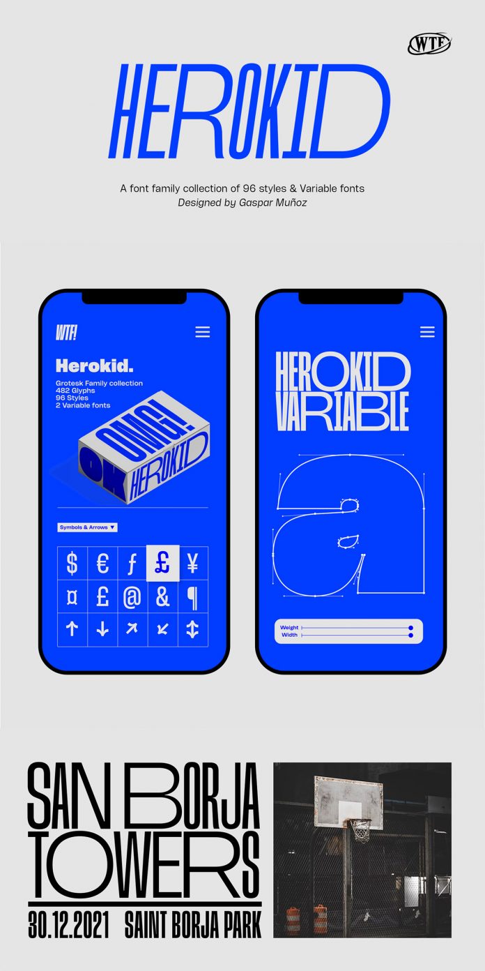 Herokid font family by W Type Foundry