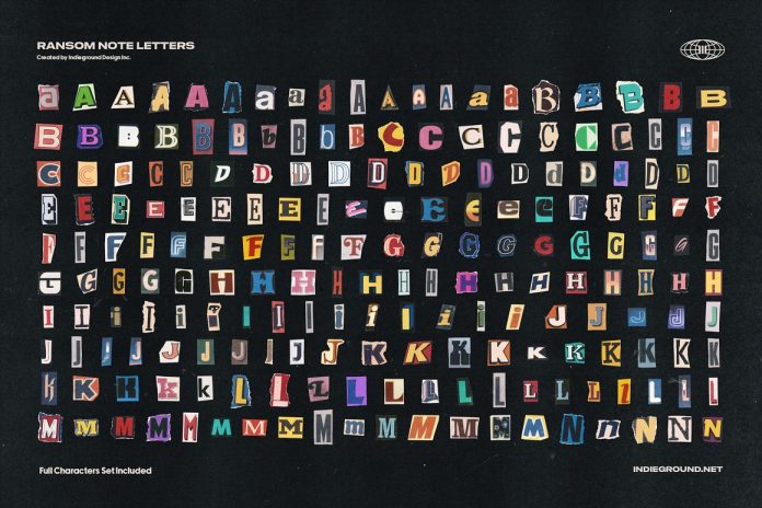 Ransom Note Letters by Indieground Design Inc.