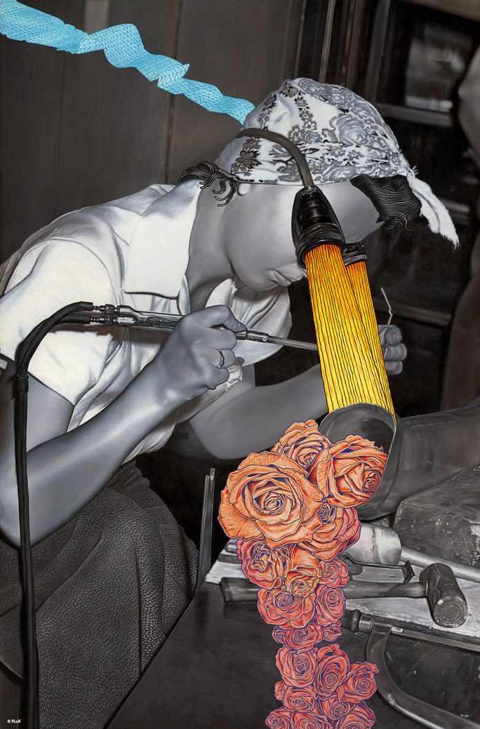 Artwork by award-winning illustrator, fine artist, and designer FLuX