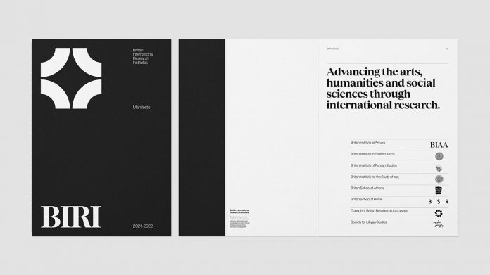 Branding by studio Only for the British International Research Institutes