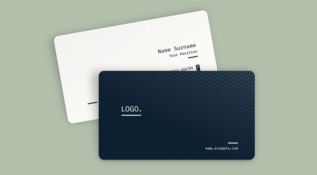 Adobe Illustrator Business Card Template with Gray Stripes Adobe Illustrator Business Card Template with Gray Stripes