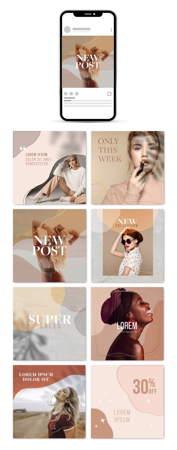 Minimal Naif Social Media Post Templates