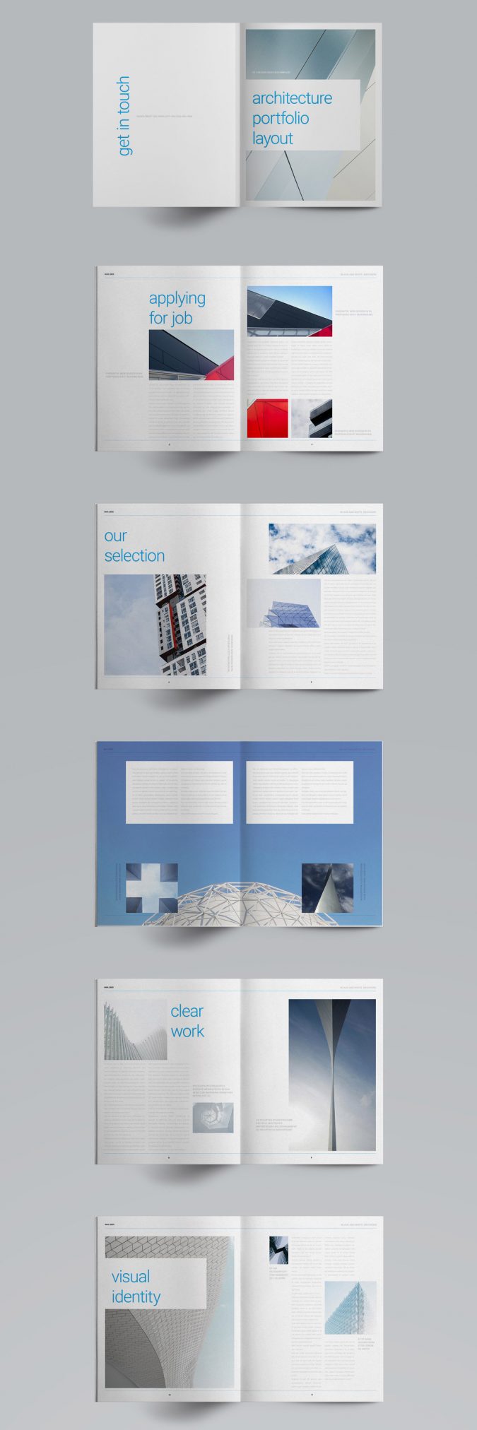 Architecture and design portfolio template by Adobe Stock contributor Refresh