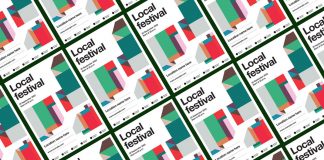 Geometric event poster and flyer template for Adobe Illustrator