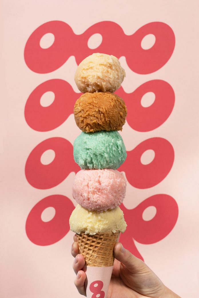 Oop ice cream shop branding case study by studio Futura.