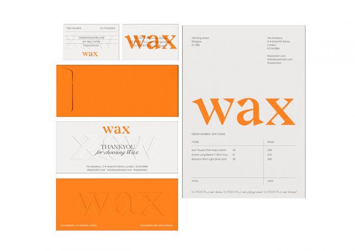 Wax London branding by Too Gallus