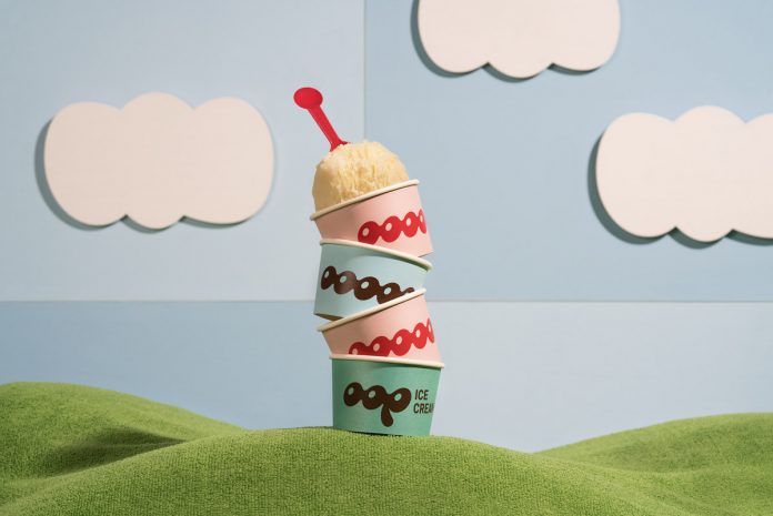 Oop ice cream shop branding case study by studio Futura.