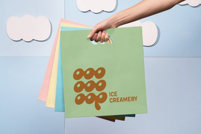 Oop ice cream shop branding case study by studio Futura.