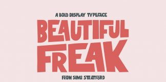 Beautiful Freak font by Simon Stratford