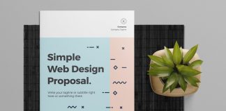 Blue and Pink Design Project Proposal Template for Adobe InDesign