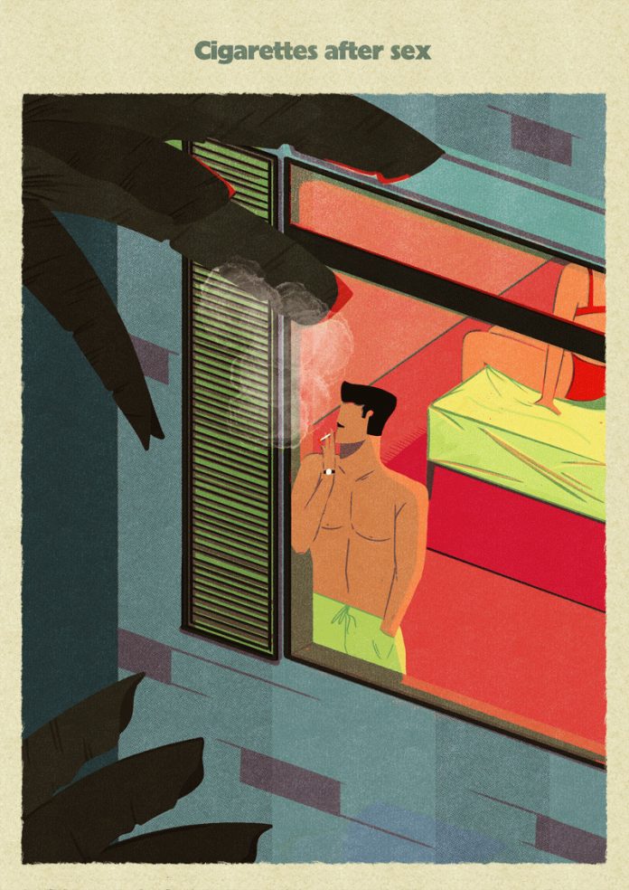 Various poster illustrations by Justyna Frąckiewicz