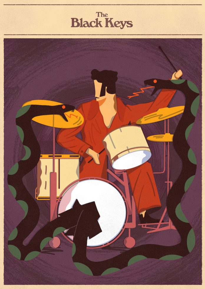 Various poster illustrations by Justyna Frąckiewicz