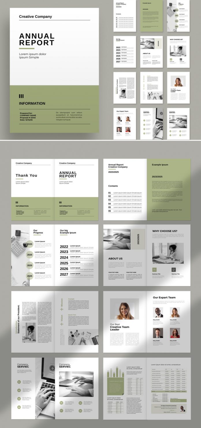 Download an Annual Report Brochure Template for Adobe InDesign