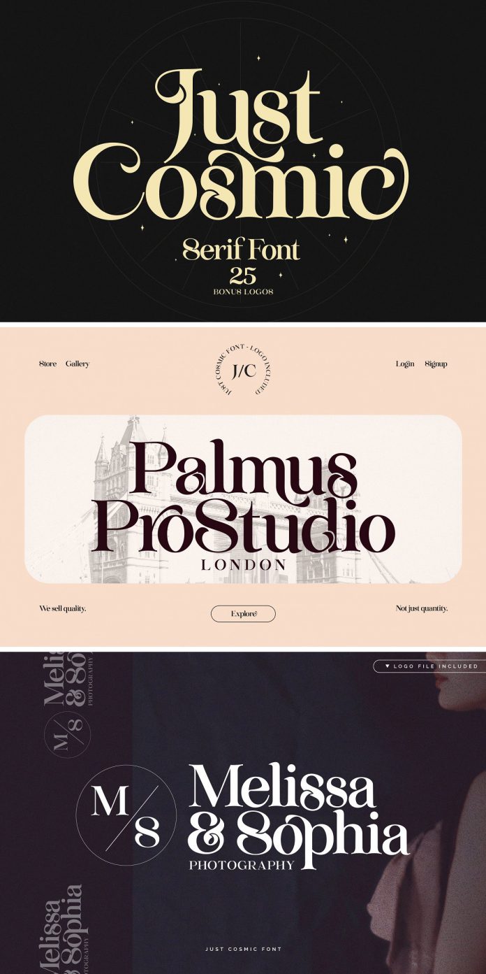 Just Cosmic Font plus Bonus Logos by SNIPESCIENTIST