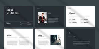 Minimal Adobe InDesign Brand Guidelines Layout with 30 Pages