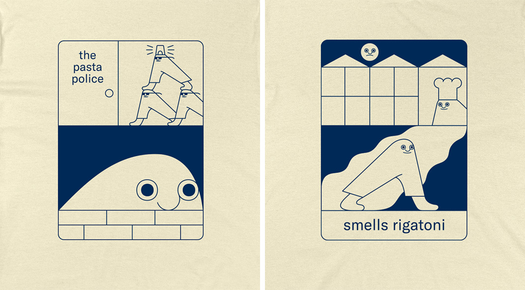 Rigatoni t-shirts by Gabriel Sabourin Rigatoni t-shirts by Gabriel Sabourin