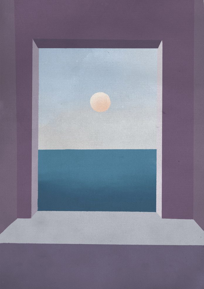 Minimalist Mediterranean architecture illustrated by Ani Malkhasian