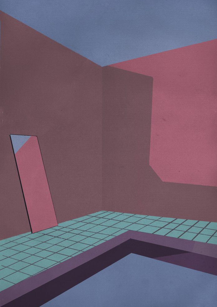 Minimalist Mediterranean architecture illustrated by Ani Malkhasian