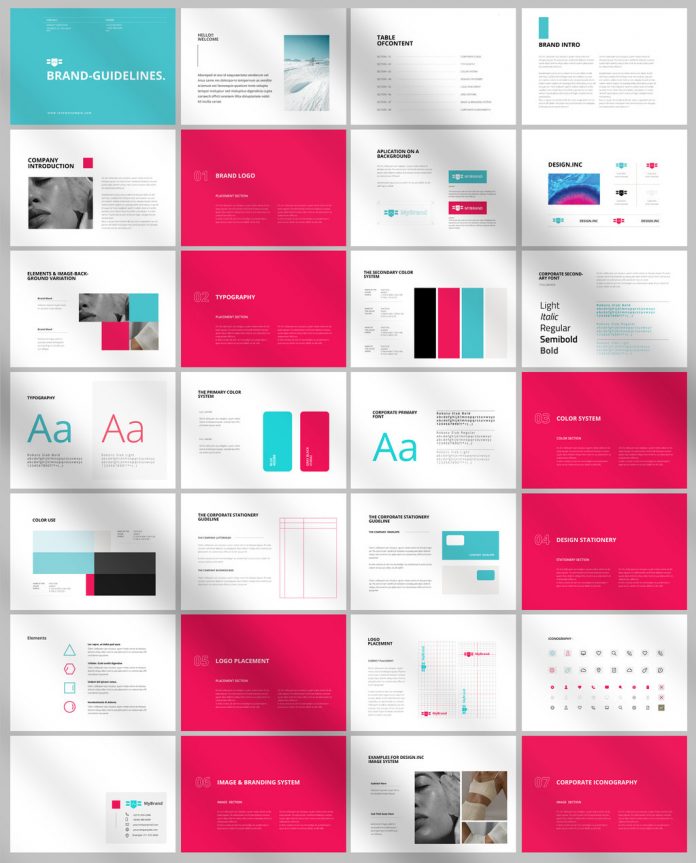 Brand Identity Guidelines Brochure Template by PixWork