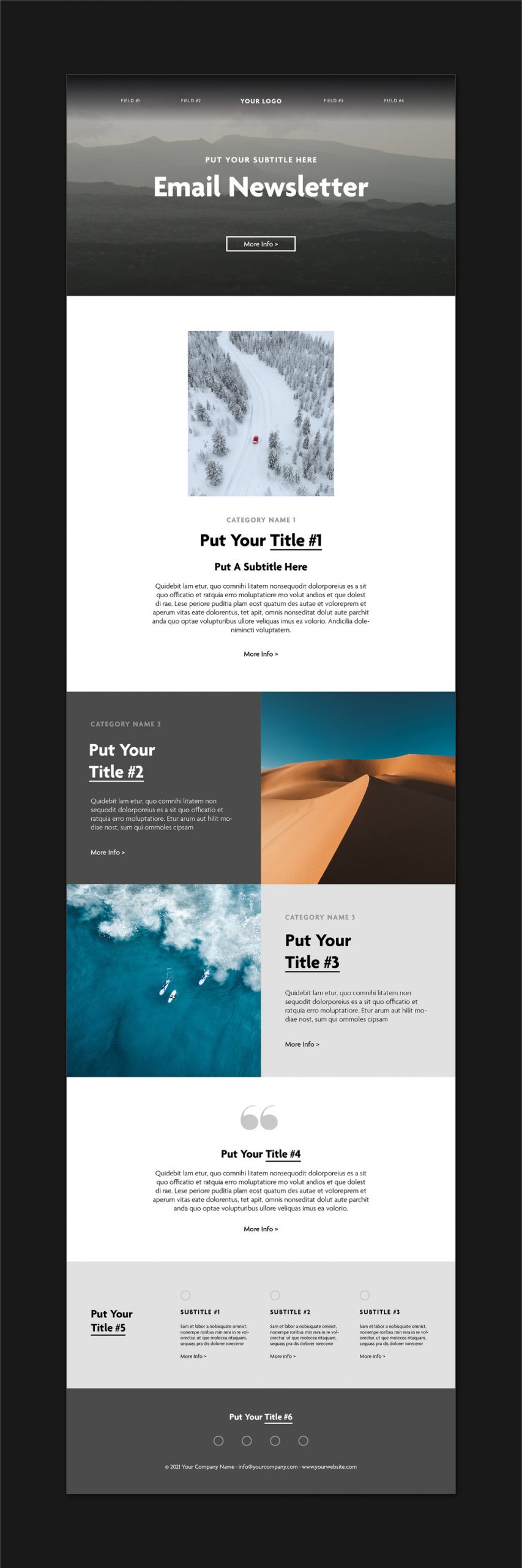 E-Mail Newsletter Template for Adobe InDesign