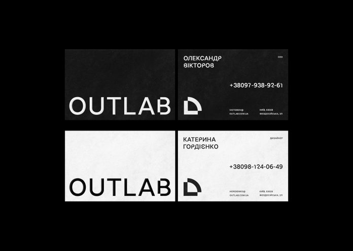 OUTLAB brand identity design by Dmytro Khrunevych in collaboration with Andriy Konstantynov of Mint Type