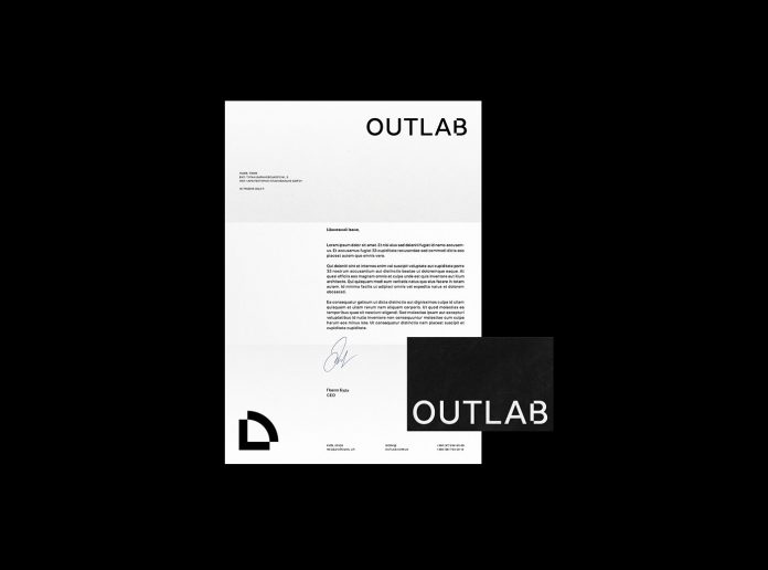 OUTLAB brand identity design by Dmytro Khrunevych in collaboration with Andriy Konstantynov of Mint Type