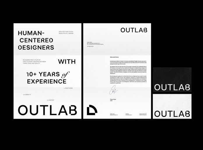 OUTLAB brand identity design by Dmytro Khrunevych in collaboration with Andriy Konstantynov of Mint Type