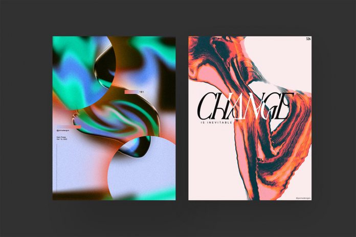 365 Days of Grunge Typography Posters by Janine Heinrichs