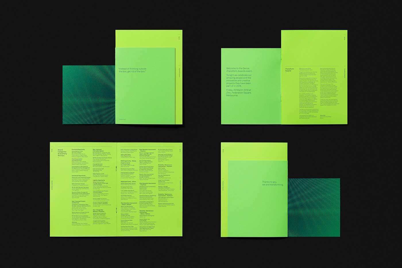 Qenos iTransform branding by Pop & Pac Studio