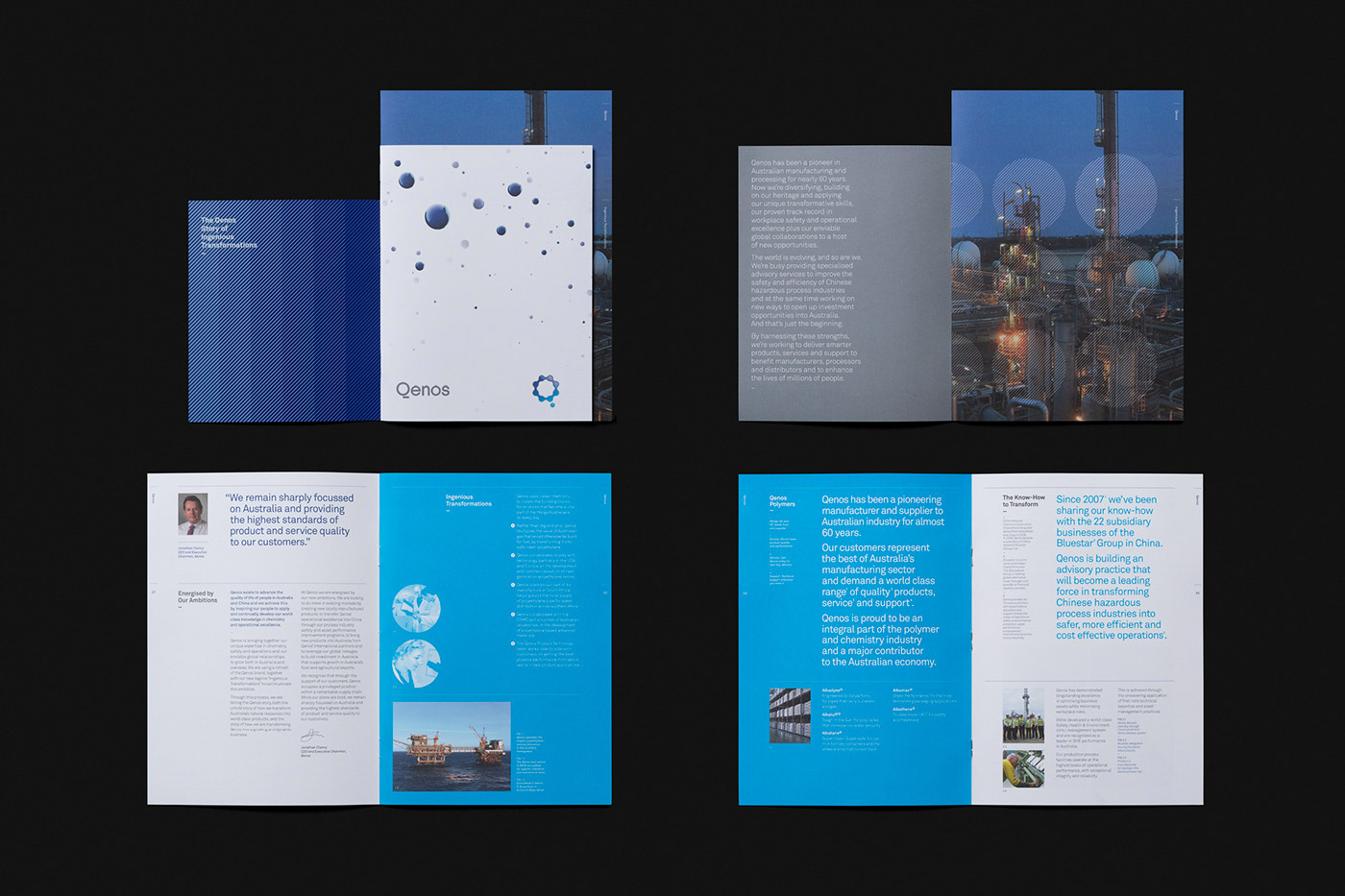 Qenos iTransform branding by Pop & Pac Studio