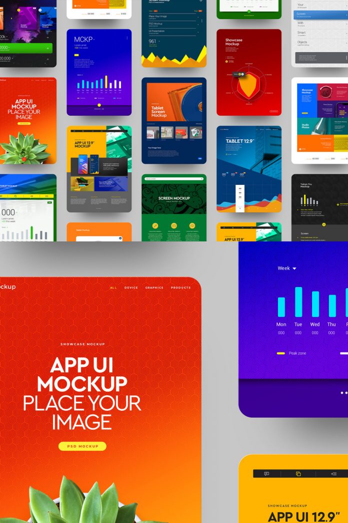 Adobe Photoshop App UI Mockup Tablet Set - Free Download with Adobe Stock Trial Subscription
