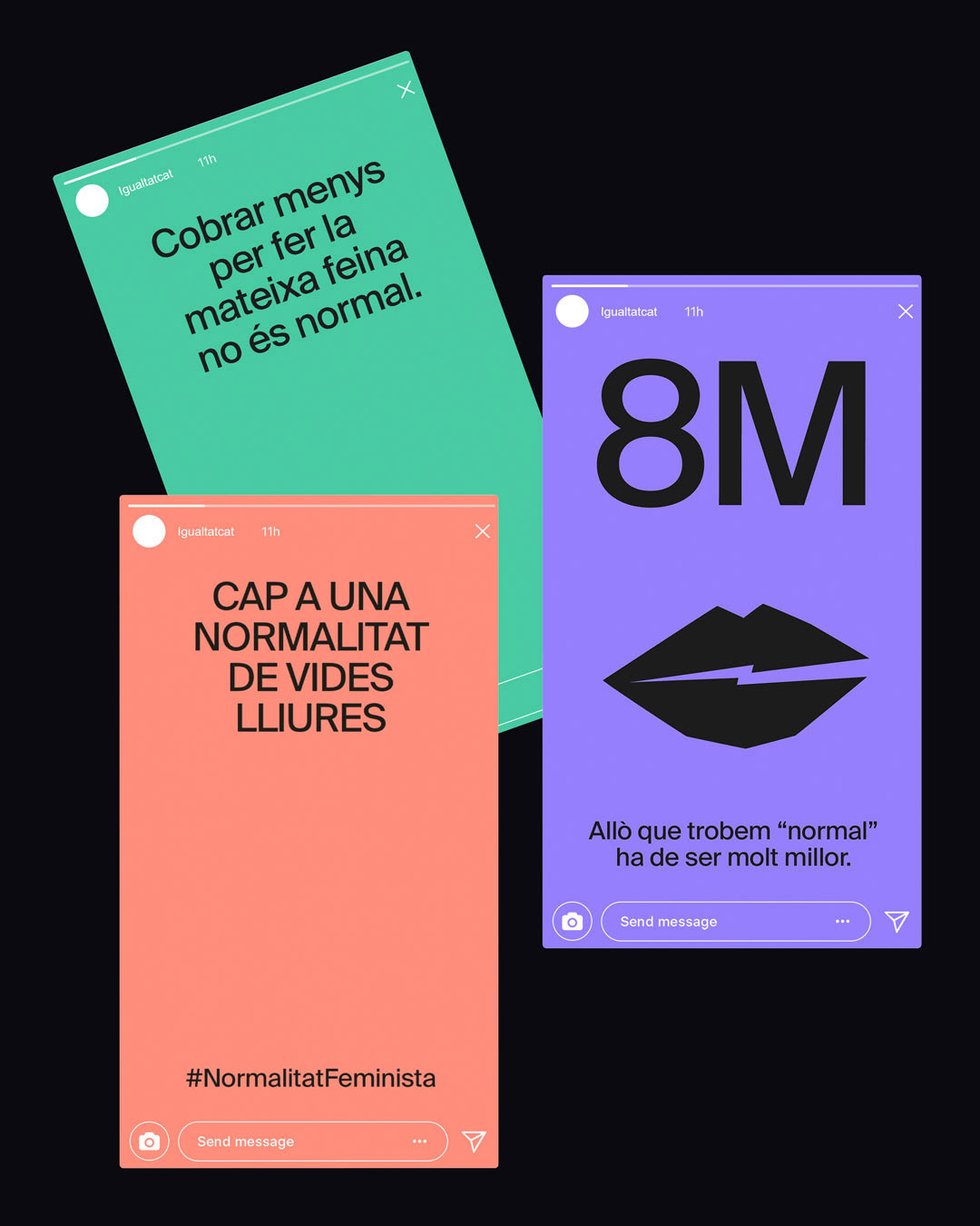 8M Campaign - Normalitat Feminista - Design by Studio Eva Vesikansa