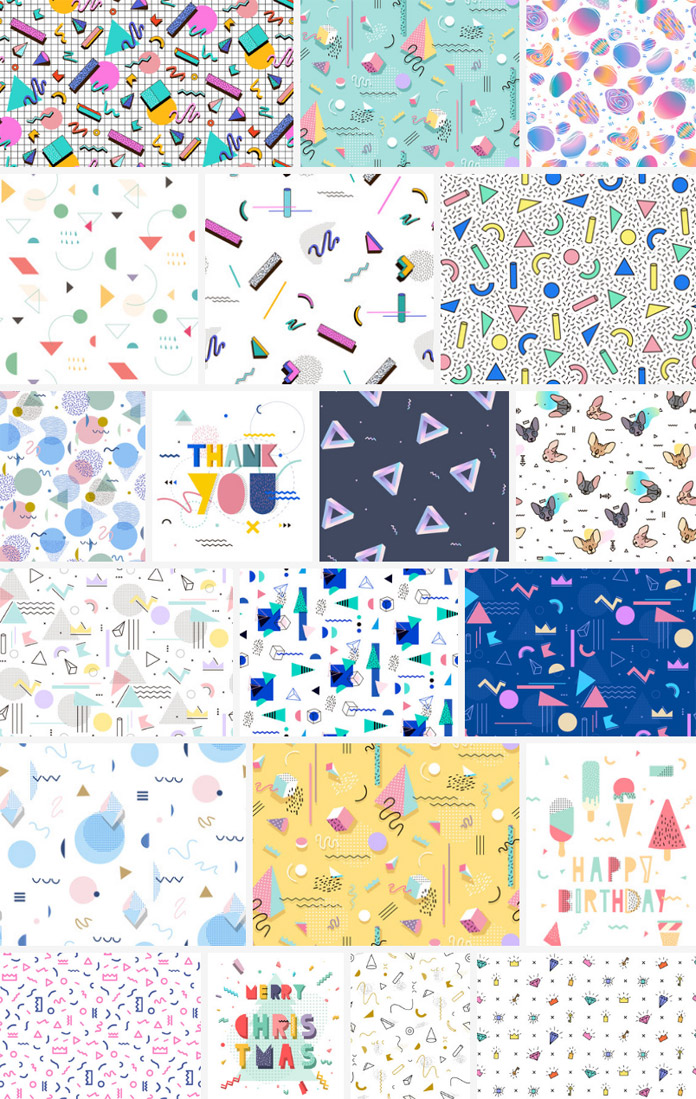 90s-inspired retro graphics and illustrations