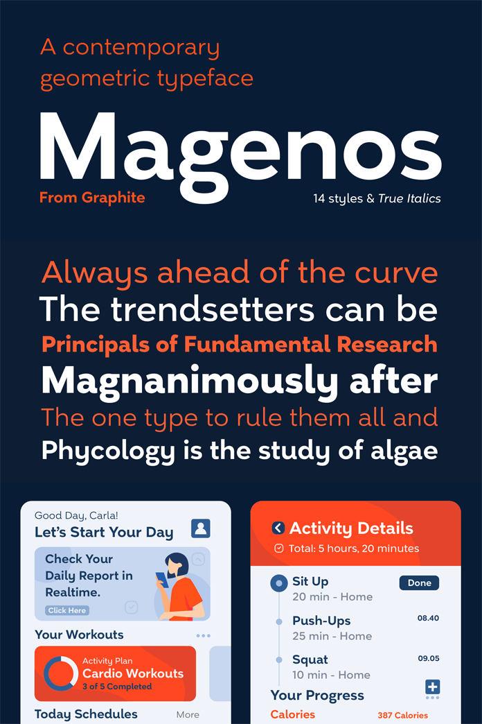Magenos font family by Graphite