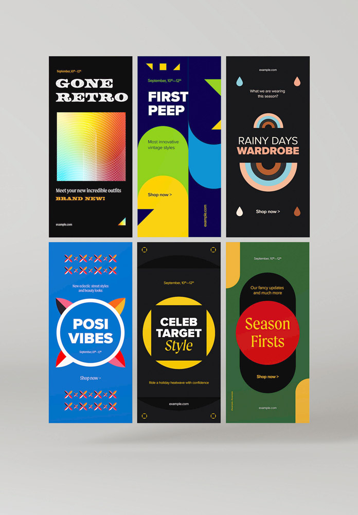 Graphic Instagram story templates by GrafVishenka