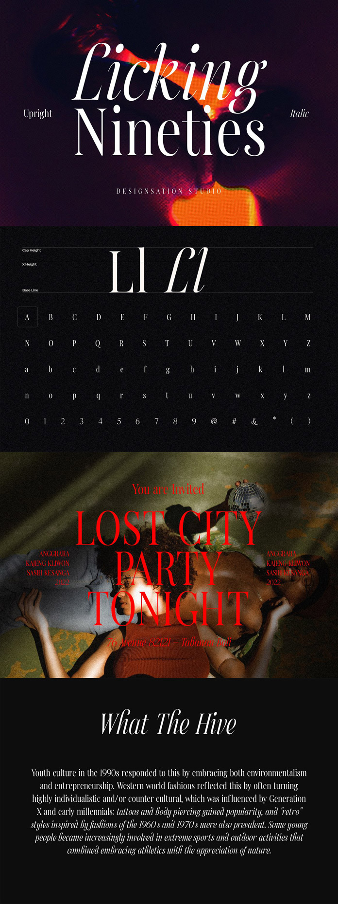 Licking Nineties Serif Font by Designsation