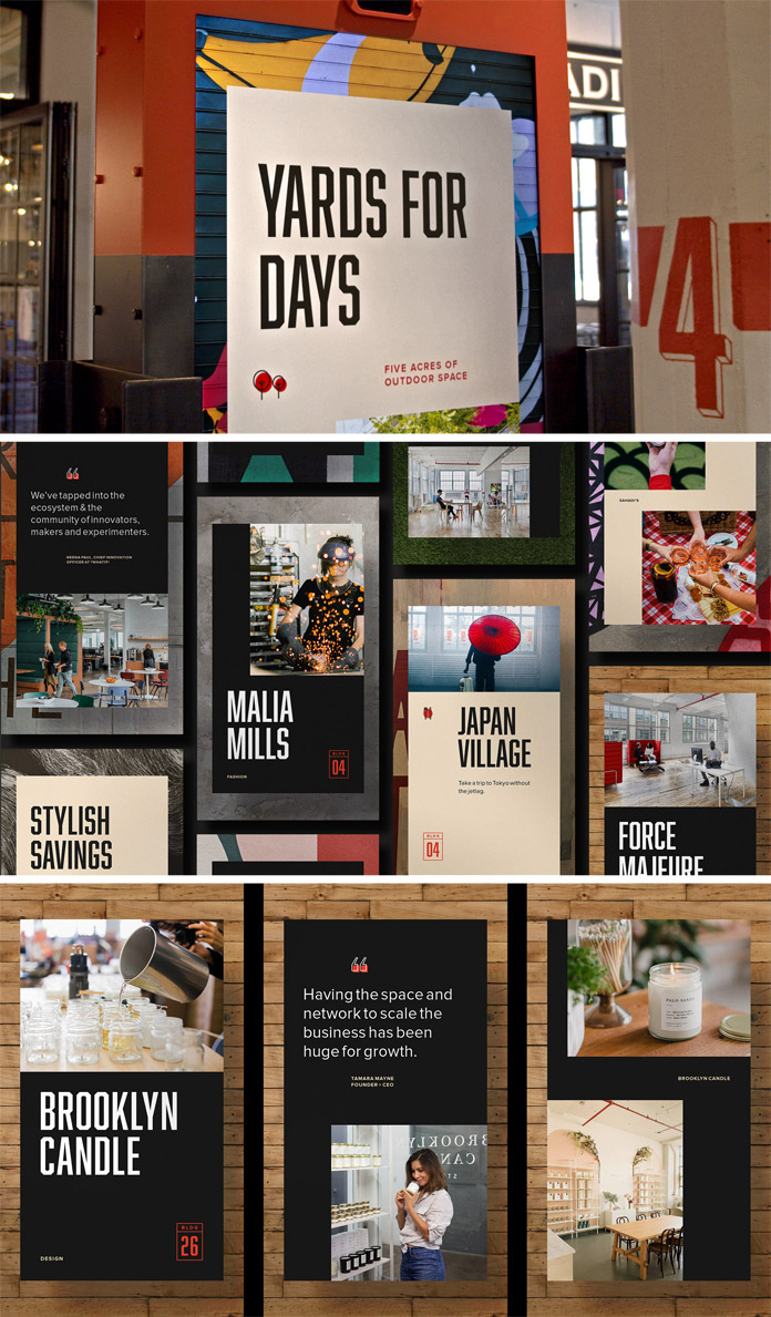 Rare Volume designed a modern digital signage system for Industry City.