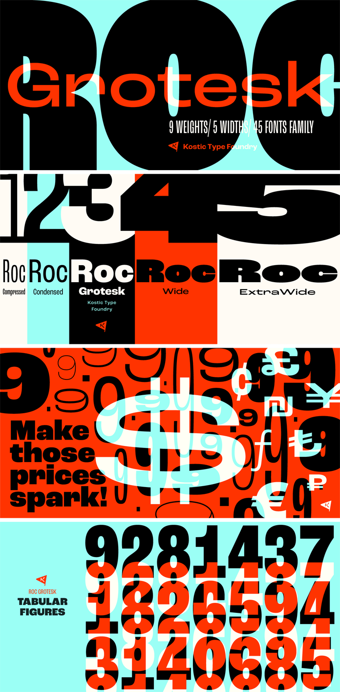Roc Grotesk Font Family by Kostic Type Foundry