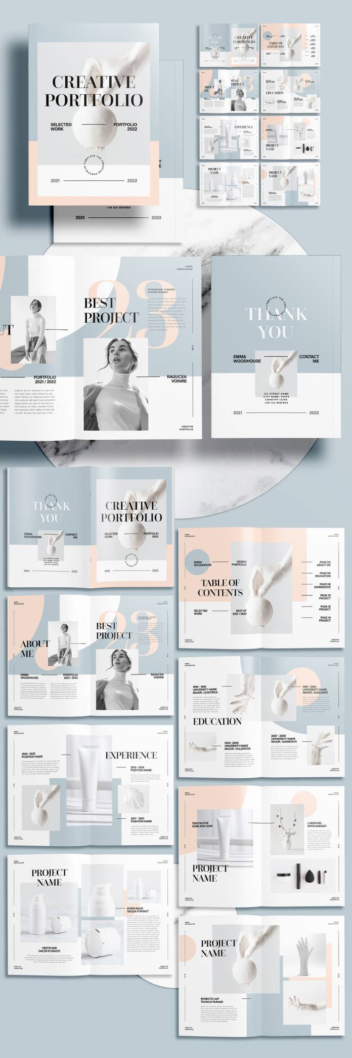 Bright Portfolio Template for Adobe InDesign