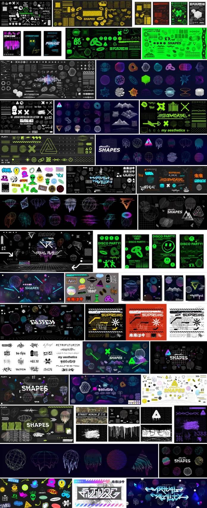 Download 90s-inspired retro vector graphics by SergeyBitos on Adobe Stock