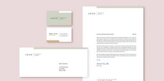 Download a Stationery Set with Green and Beige Accents as Adobe InDesign Template