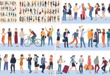 Download vector character illustrations for Adobe Illustrator
