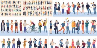 Download vector character illustrations for Adobe Illustrator